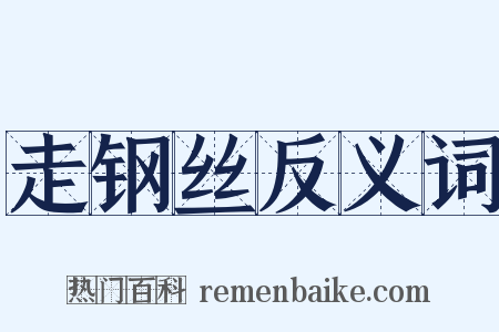 走钢丝反义词是什么意思的图片